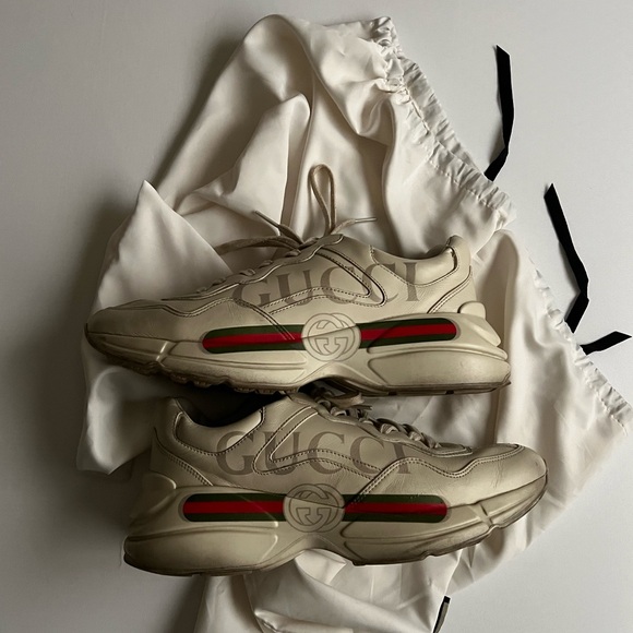 Gucci | Shoes | Gucci Rython Leather Sneaker Size 9 | Poshmark